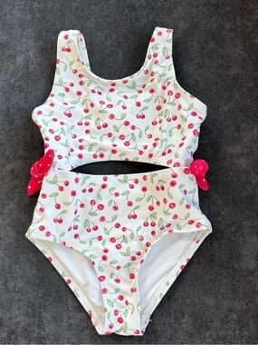 Sweethoney Girls Molly Cutout Cherry One Piece Swimsuit Size 3T